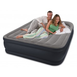 Надувная кровать Intex Deluxe Pillow Rest Raised 152х203х42(47)см.